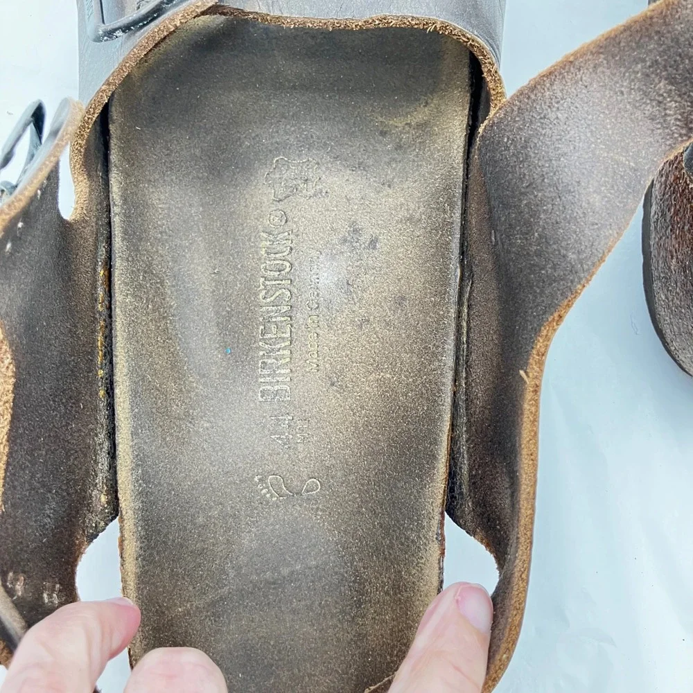 Birkenstock Sandals Milano EU 44 L13 M11 Brown Oiled Leather Backstrap